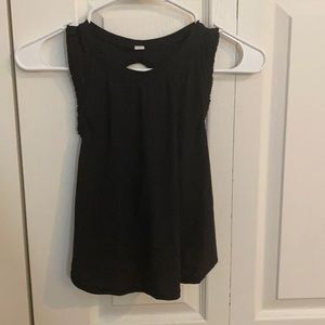 Lululemon High-neck Black Cropped Tanktop